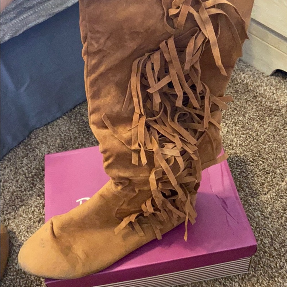 Golden brown boots